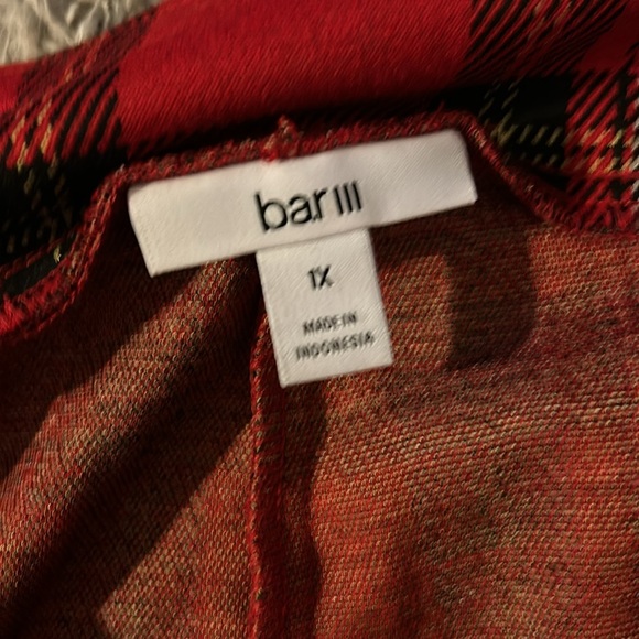 Women’s bar three holiday pants, leggings size 3x red black and white plaid new - Picture 2 of 3